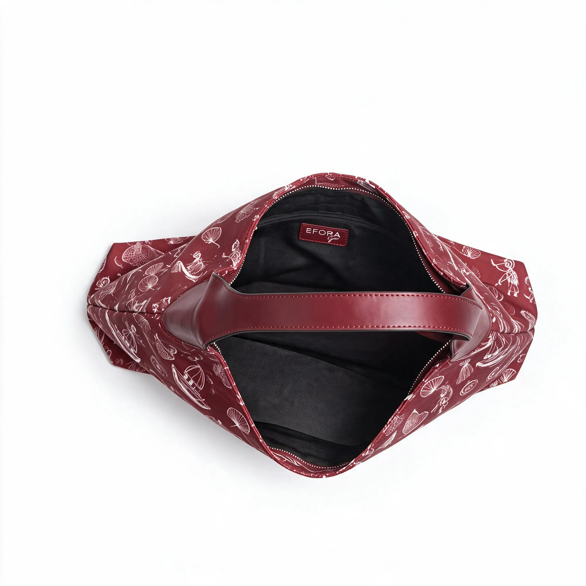 4-EG-2606-3-RED 5 Túi hobo EFORA GO 2606-3 đỏ mở miệng túi lót đen