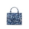 Túi tote EFORA GO 1671-1 xanh lam hoa trắng nhìn chính diện