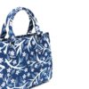 Túi tote EFORA GO 1671-1 xanh lam cận quai và hoa trắng