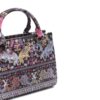Túi tote EFORA GO 1671 đen thổ cẩm cận quai và đinh tán