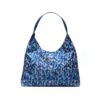 Túi hobo EFORA GO 2606-2 xanh lam hoa lá nhìn chính diện