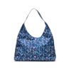 Túi hobo EFORA GO 2606-2 xanh lam hoa lá ở mặt sau