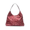 Túi hobo EFORA GO 2606-2 đỏ hoa lá trắng mặt trước