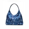 Túi hobo EFORA GO 2606-3 xanh lam họa tiết người mặt sau